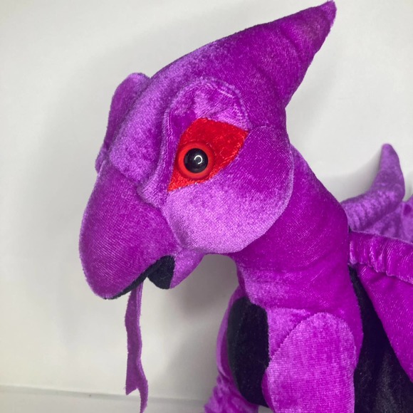 Dragon Purple Black Classic Toy Company 12" Plush Stuffed Animal Toy Tag - Picture 4 of 9